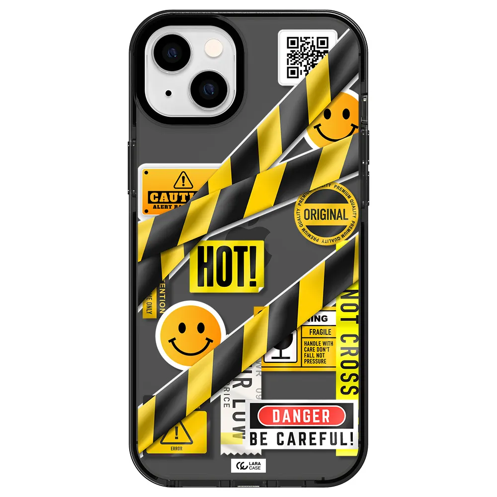 Be Careful Apple iPhone 14 plus impact Smoke Black Case