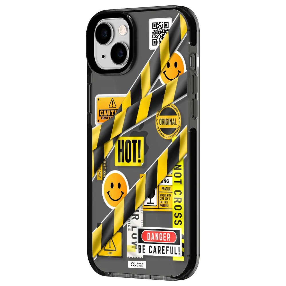 Be Careful Apple iPhone 14 plus impact Smoke Black Case