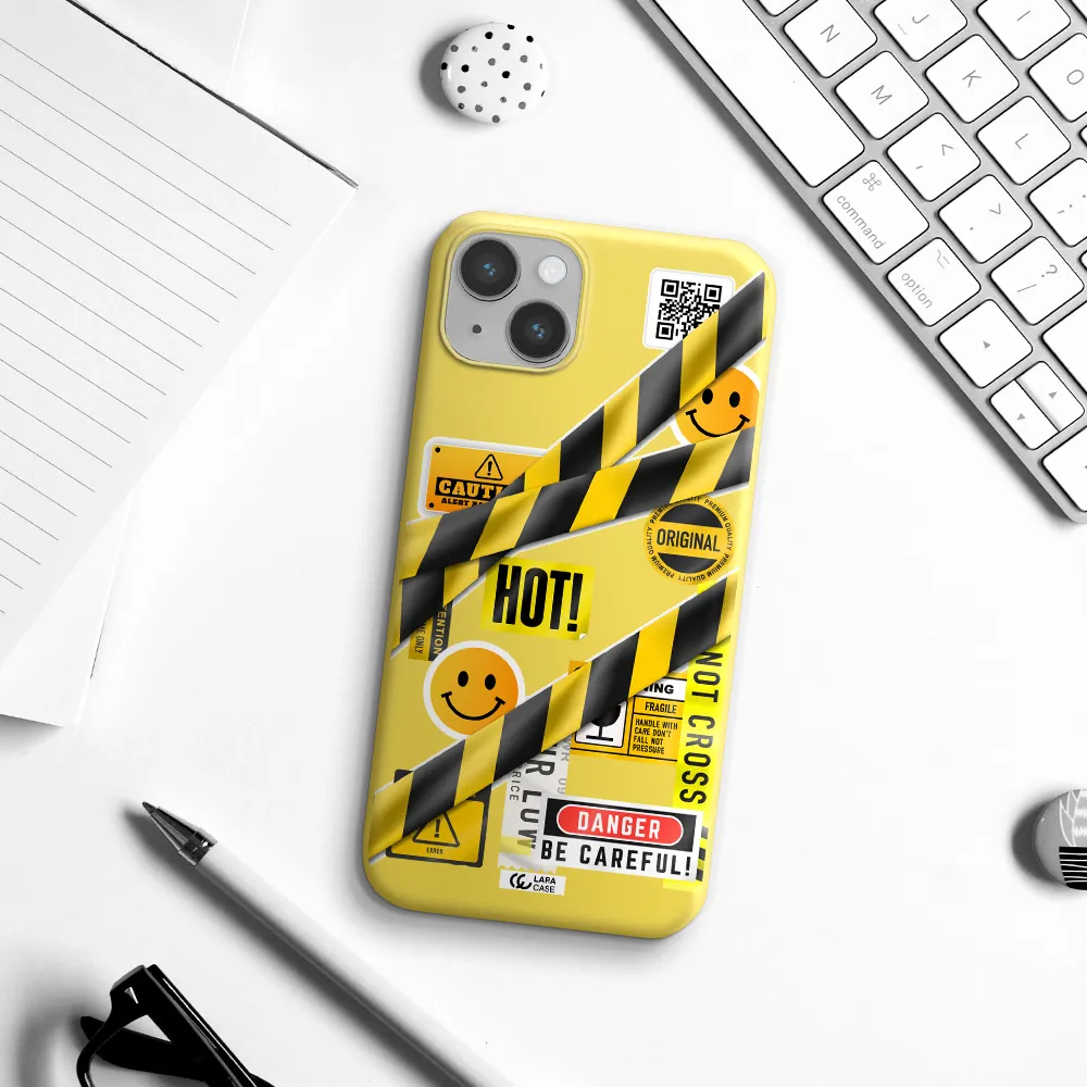 Be Careful Apple iPhone 14 plus Silicone canary yellow Case