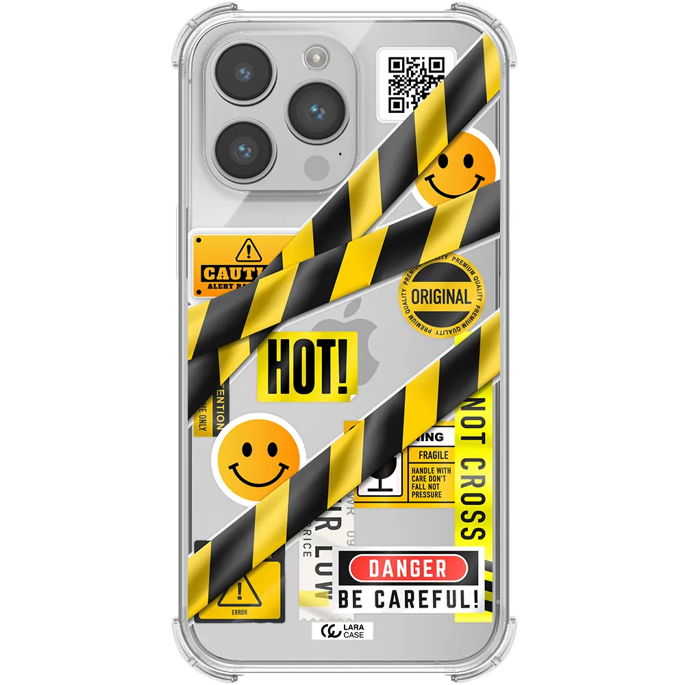 Be Careful Apple iPhone 14 pro Clear PC Case