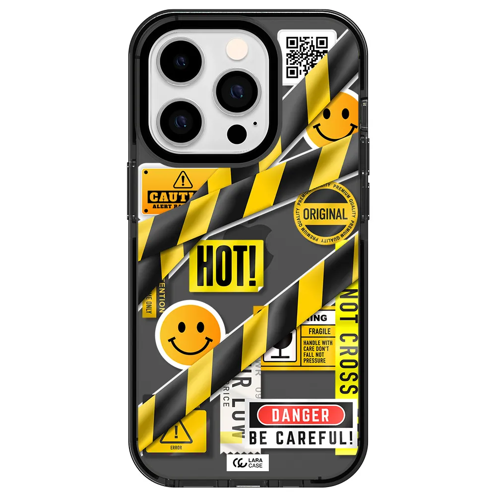 Be Careful Apple iPhone 14 pro impact Smoke Black Case