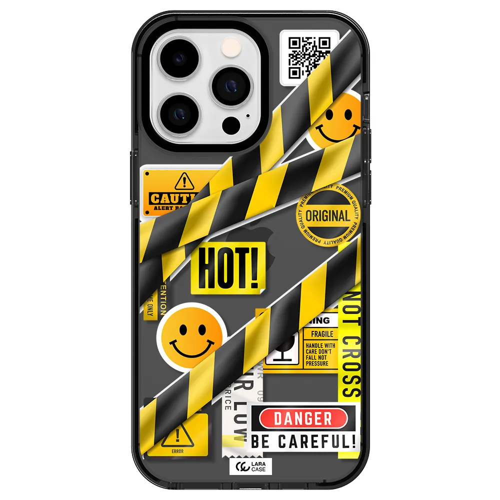 Be Careful Apple iPhone 14 pro max impact Smoke Black Case