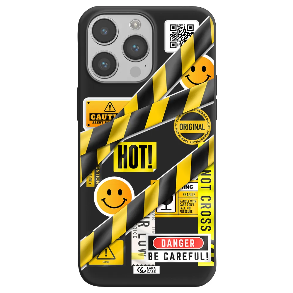 Be Careful Apple iPhone 14 pro max Silicone black Case