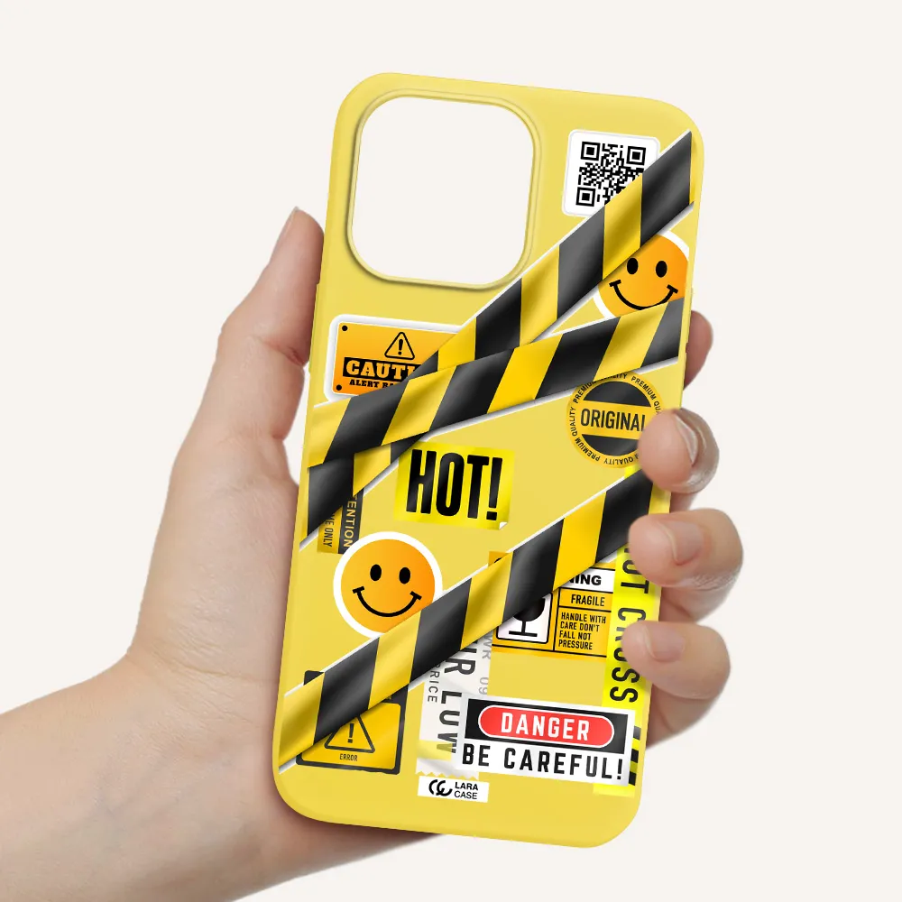Be Careful Apple iPhone 14 pro Silicone canary yellow Case
