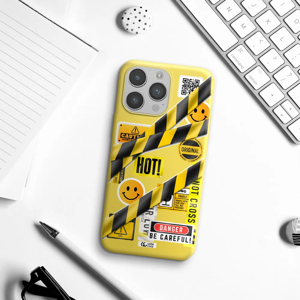 Be Careful Apple iPhone 14 pro Silicone canary yellow Case