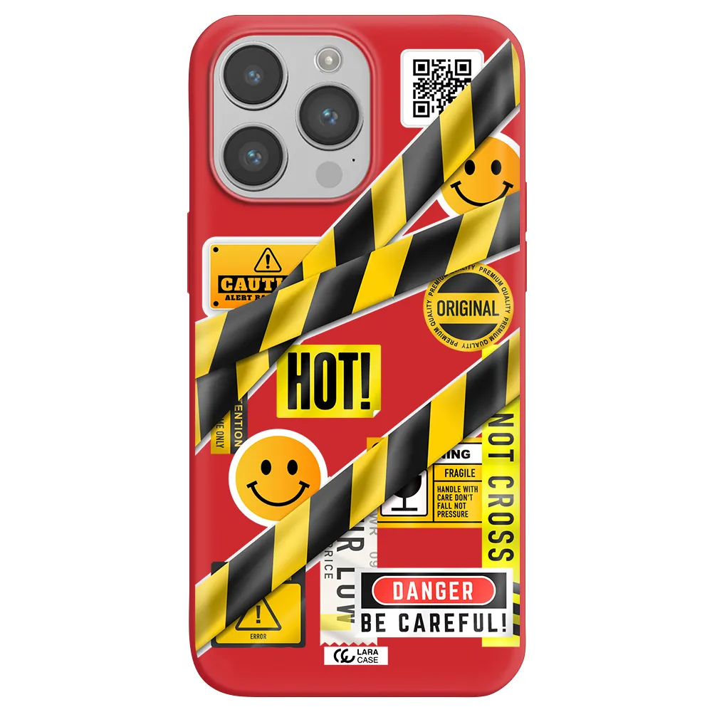 Be Careful Apple iPhone 14 pro Silicone Imperial Red Case