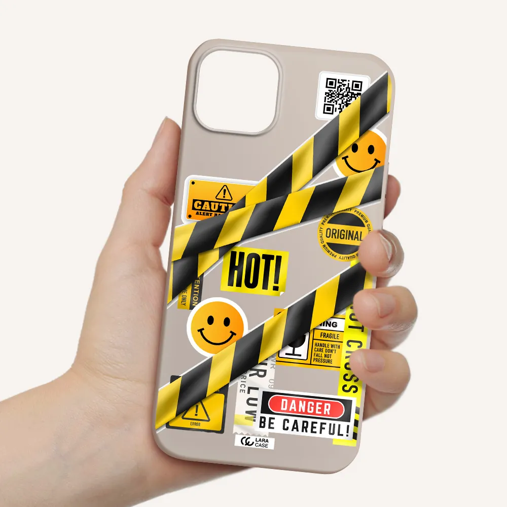 Be Careful Apple iPhone 14 Silicone Stone Case