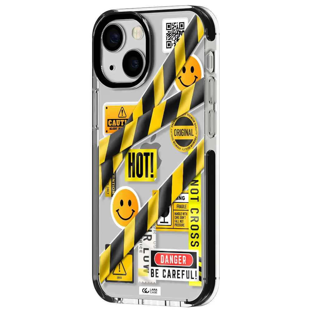 Be Careful Apple iPhone 15 impact black border Case