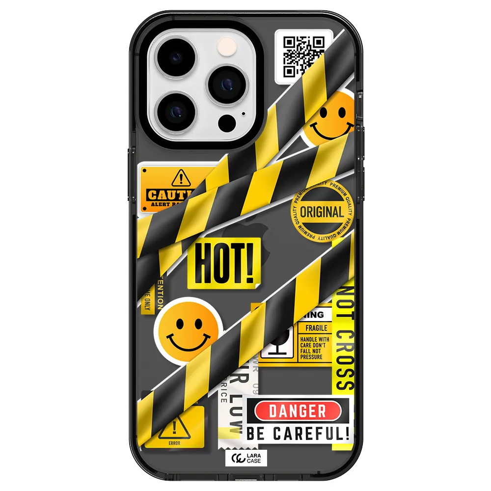 Be Careful Apple iPhone 15 Pro impact Smoke Black Case