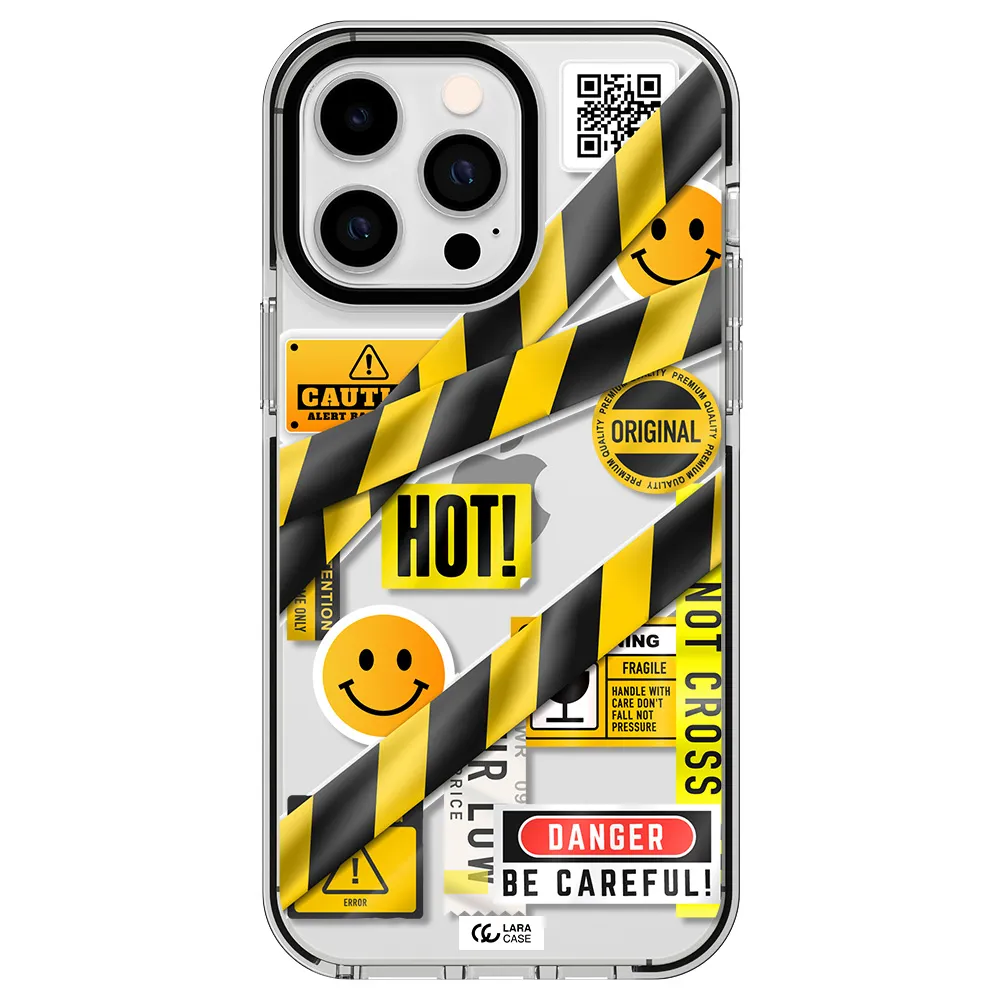 Be Careful Apple iPhone 15 Pro Max impact black border Case