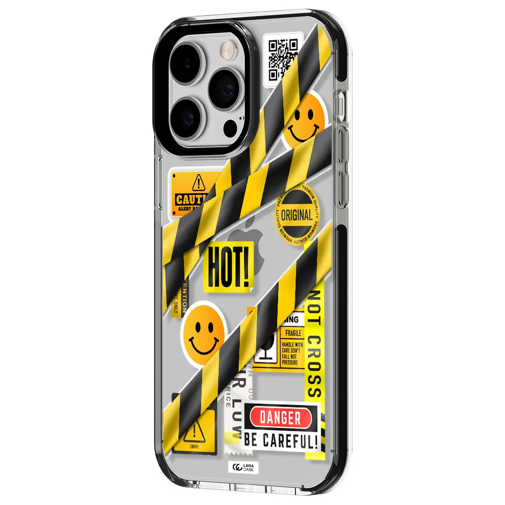 Be Careful Apple iPhone 15 Pro Max impact black border Case