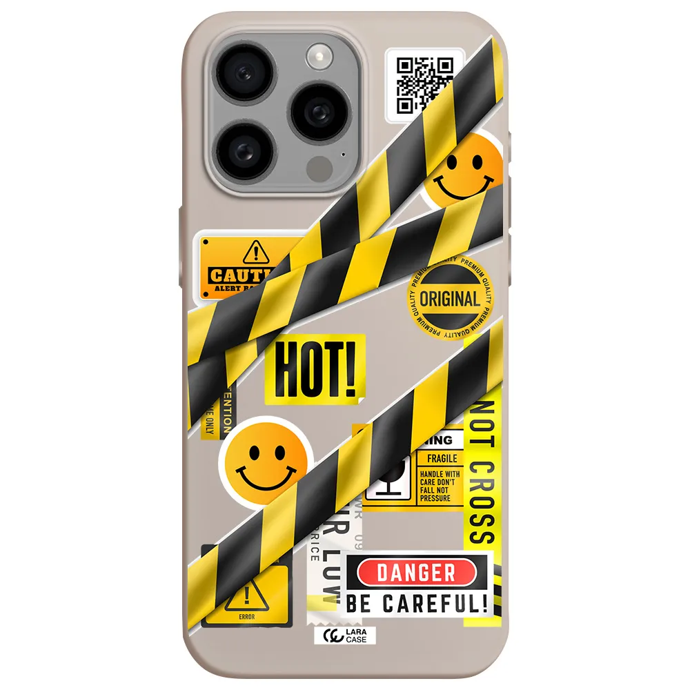 Be Careful Apple Iphone 15 Pro max Silicone Stone Case