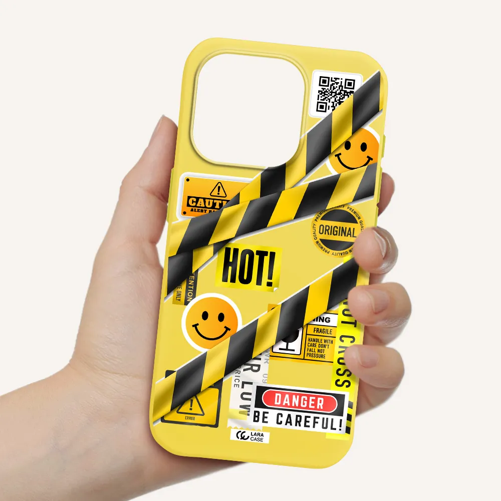 Be Careful Apple Iphone 15 Pro Silicone Canary Yellow Case