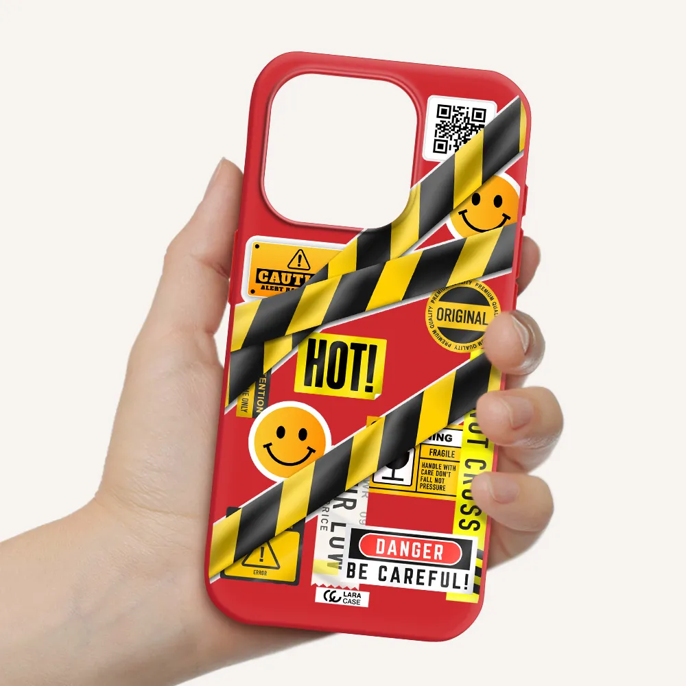 Be Careful Apple Iphone 15 Pro Silicone Imperial Red Case