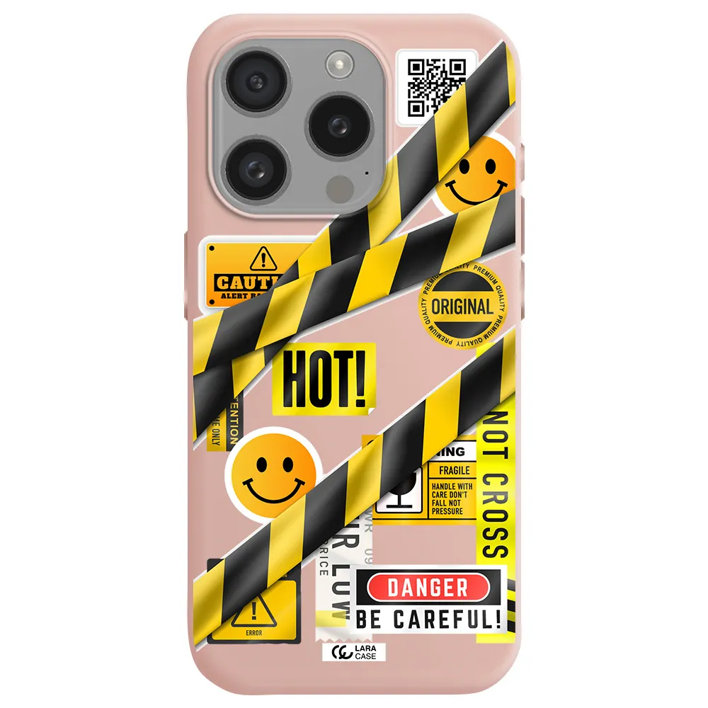 Be Careful Apple Iphone 15 Pro Silicone Pastel Pink Case