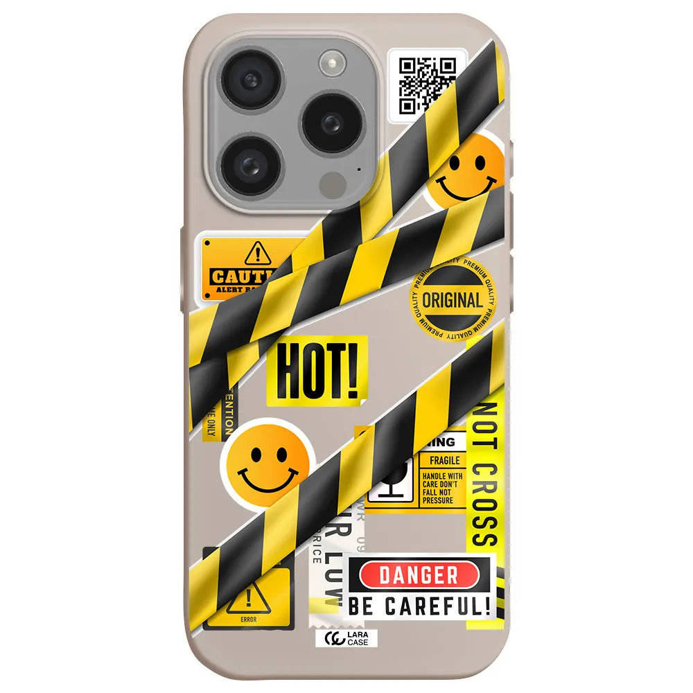 Be Careful Apple Iphone 15 Pro Silicone Stone Case