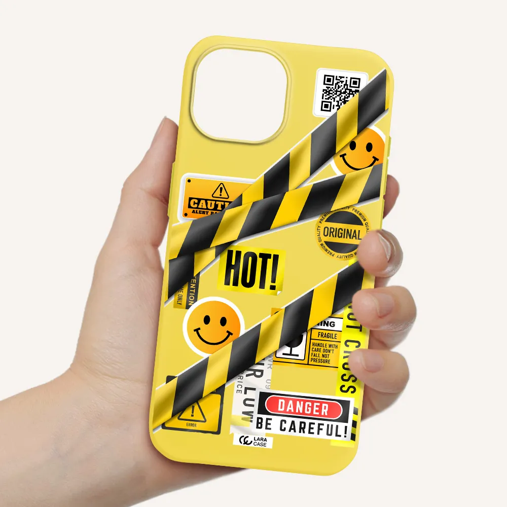 Be Careful Apple iPhone 15 Silicone canary yellow Case