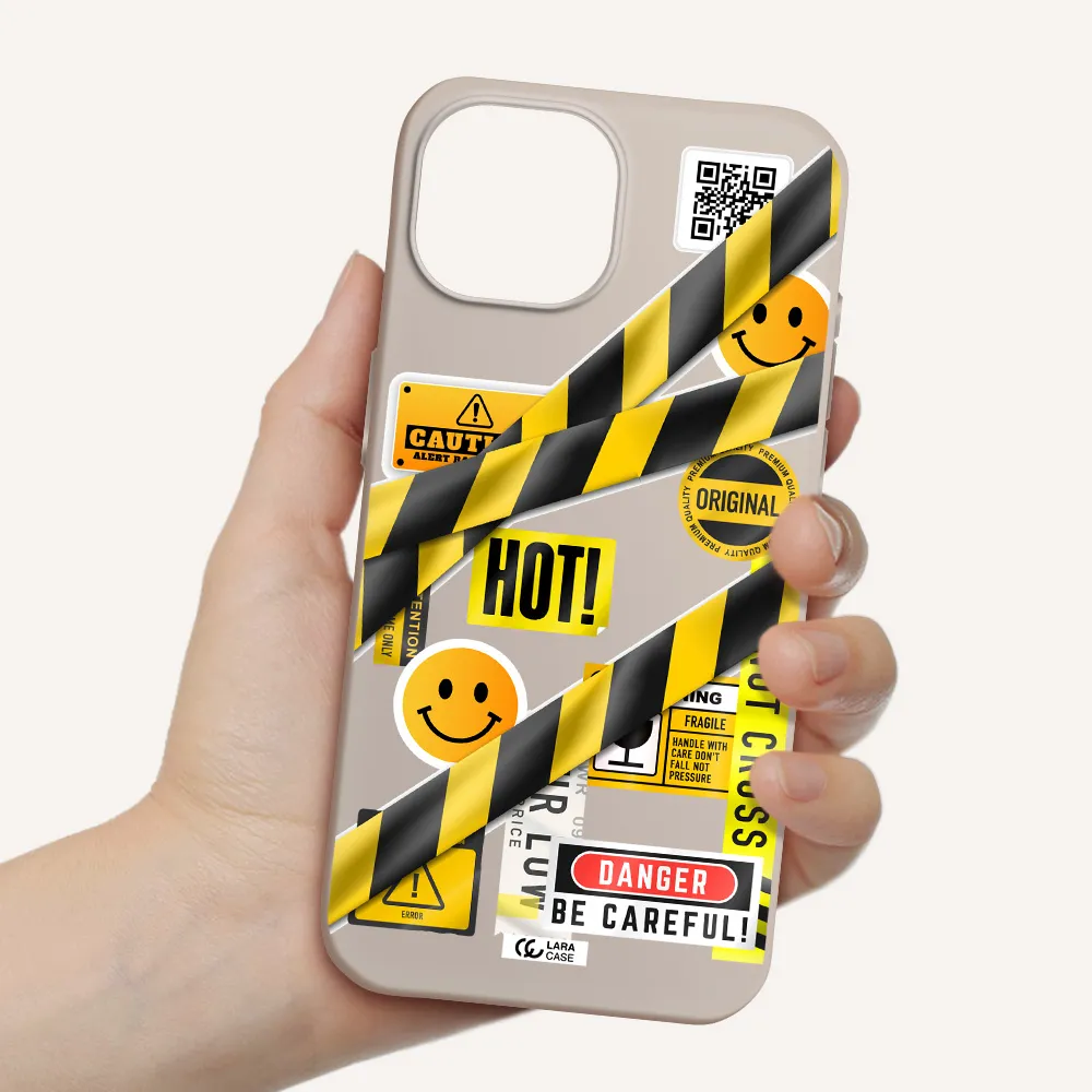 Be Careful Apple iPhone 15 Silicone Stone Case