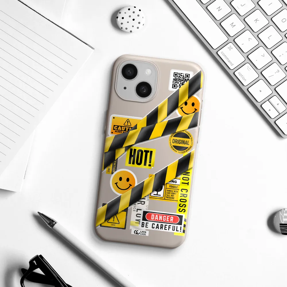 Be Careful Apple iPhone 15 Silicone Stone Case