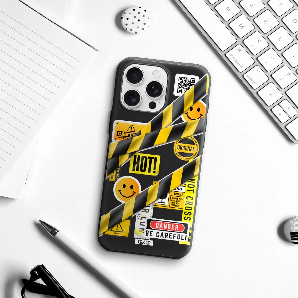 Be Careful Apple Iphone 16 Pro Max Silicone Black Case