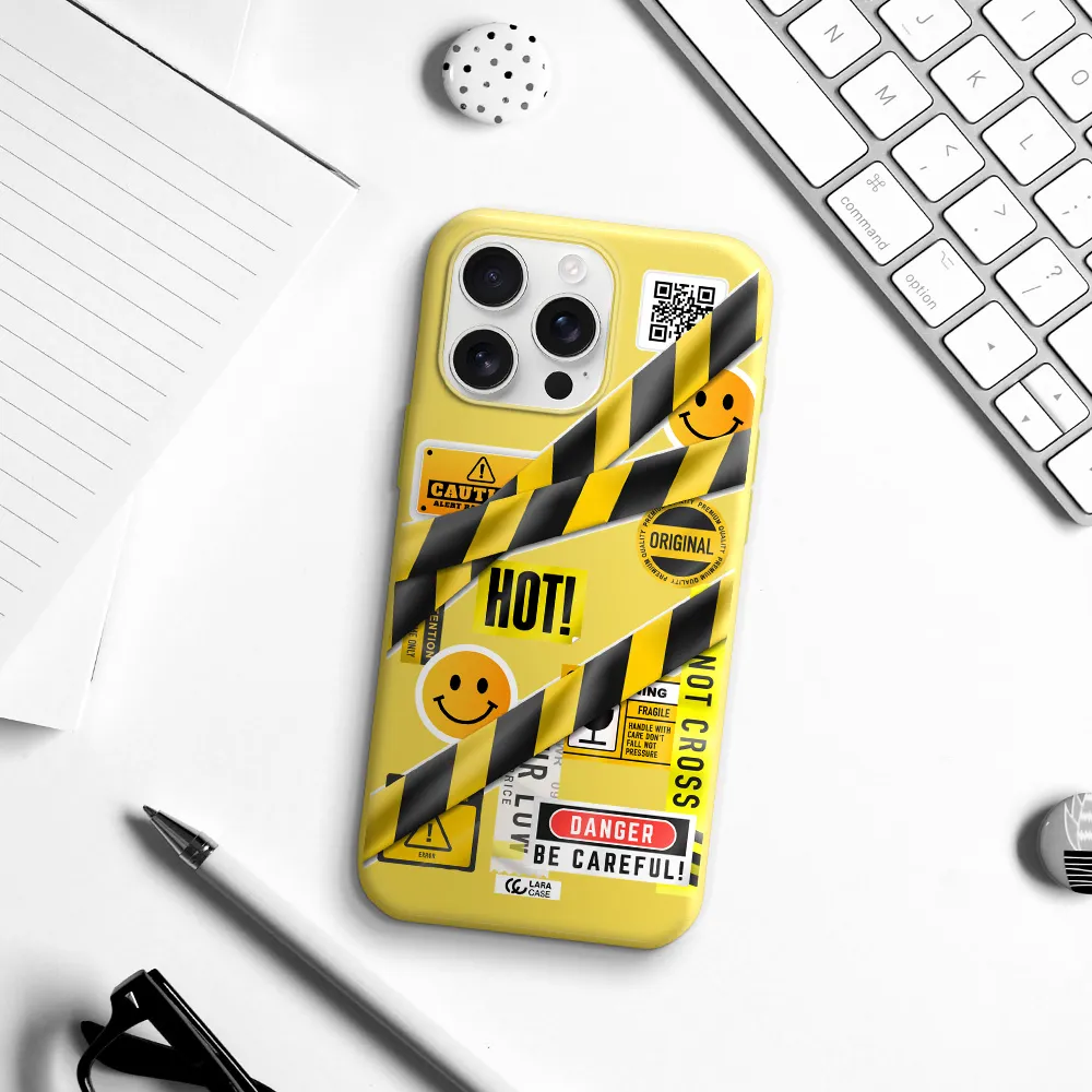 Be Careful Apple Iphone 16 Pro Max Silicone Canary Yellow Case