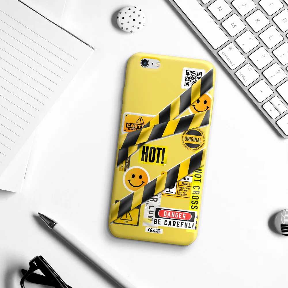 Be Careful Apple iPhone 6 plus Silicone canary yellow Case