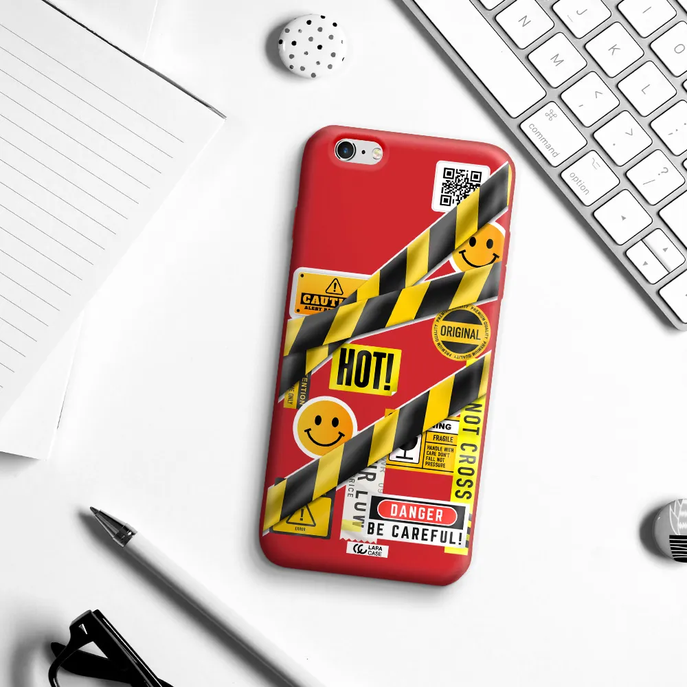 Be Careful Apple iPhone 6 plus Silicone Imperial Red Case