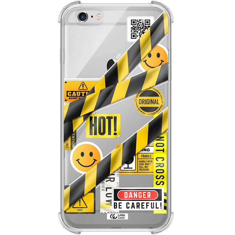 Be Careful Apple iPhone 6 s plus Clear PC Case
