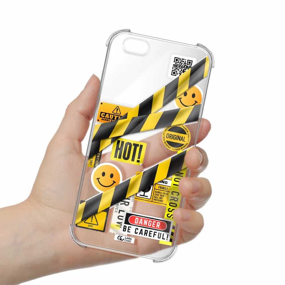 Be Careful Apple iPhone 6 s plus Clear PC Case