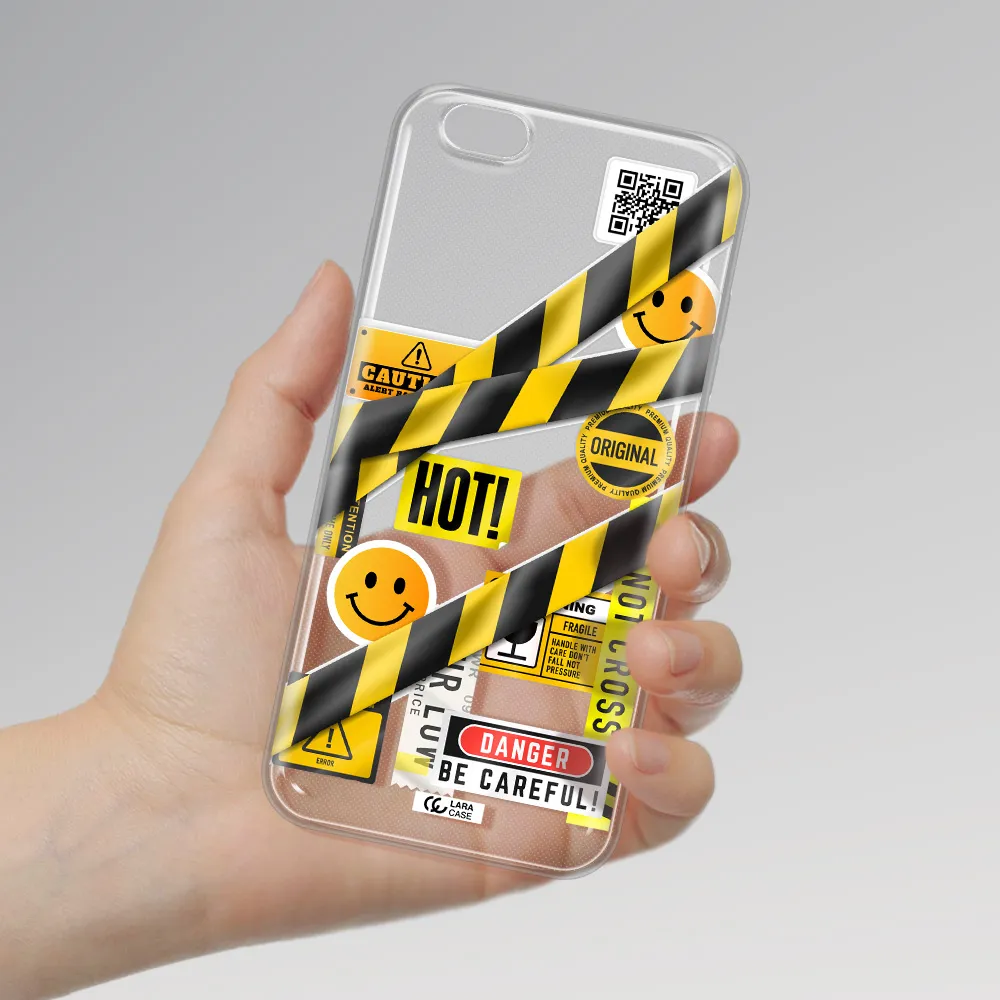 Be Careful Apple iPhone 6 s plus Clear TPU Case