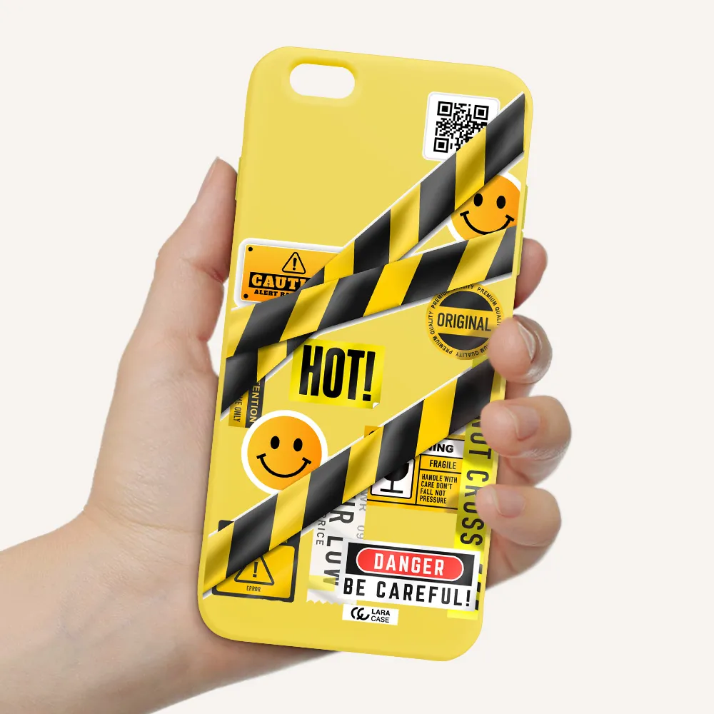 Be Careful Apple iPhone 6 s plus Silicone canary yellow Case