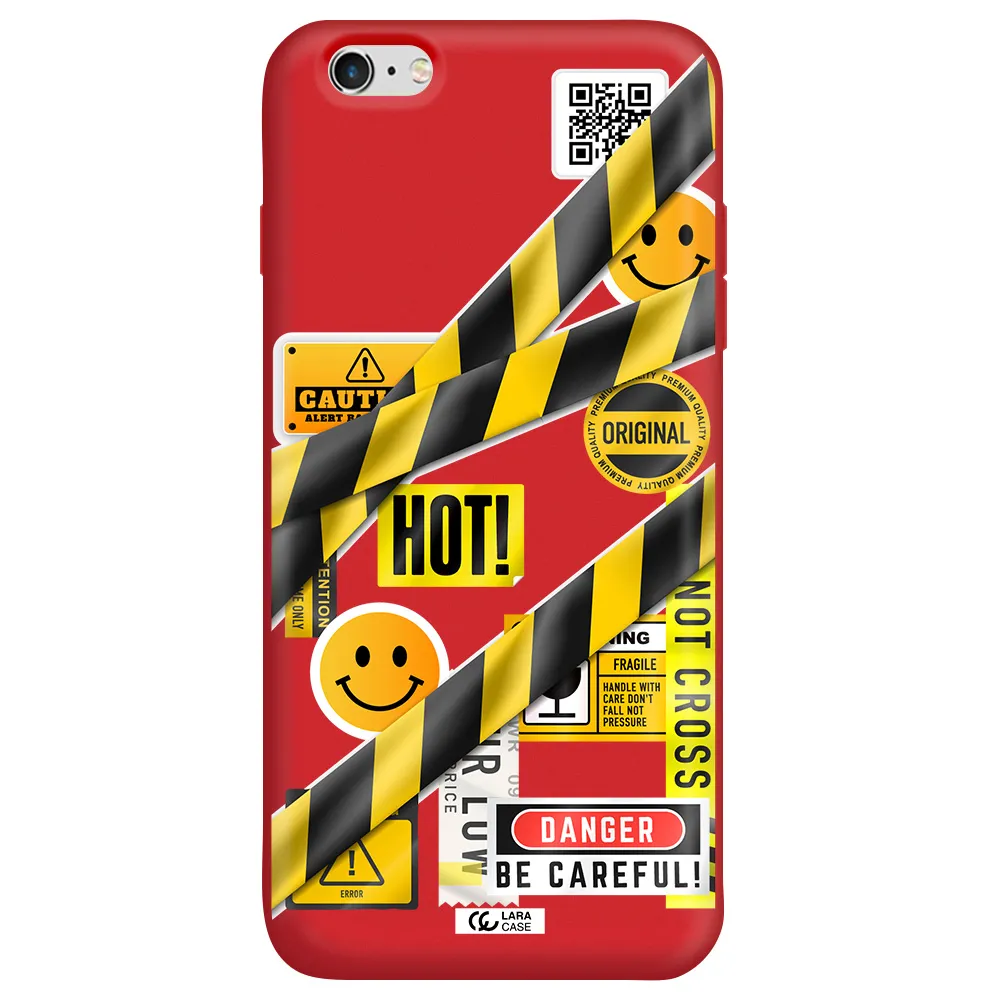Be Careful Apple iPhone 6 s plus Silicone Imperial Red Case