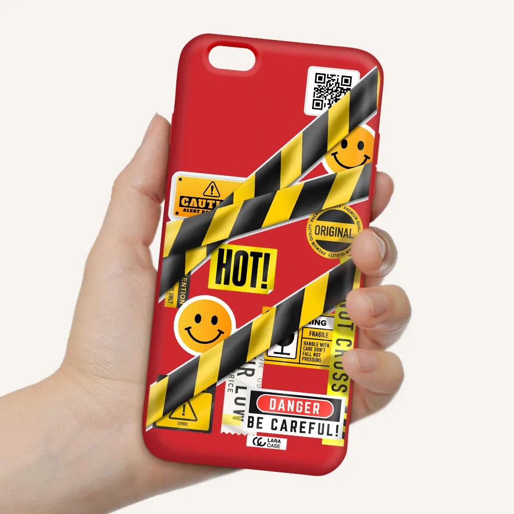 Be Careful Apple iPhone 6 s plus Silicone Imperial Red Case