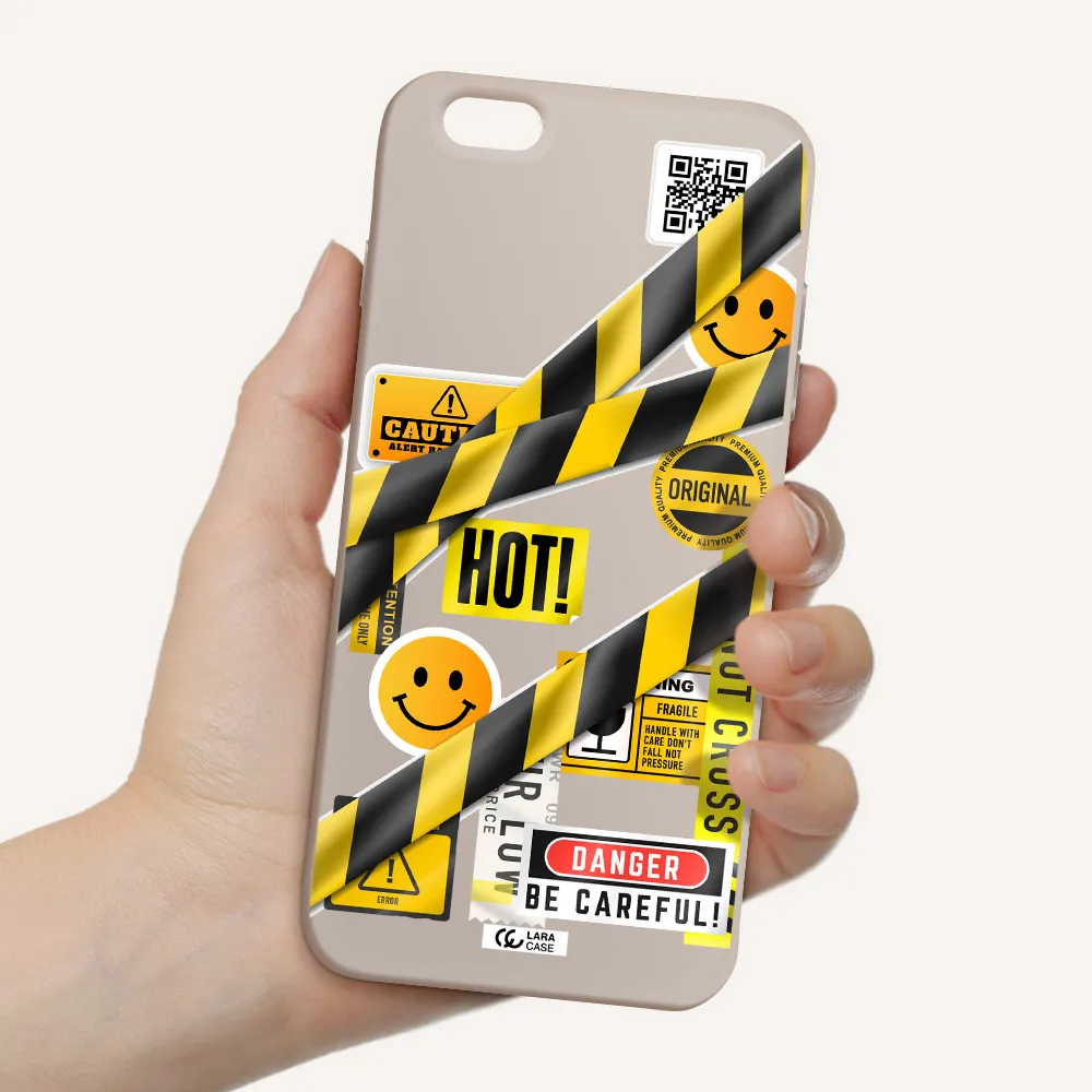 Be Careful Apple iPhone 6 s plus Silicone Stone Case