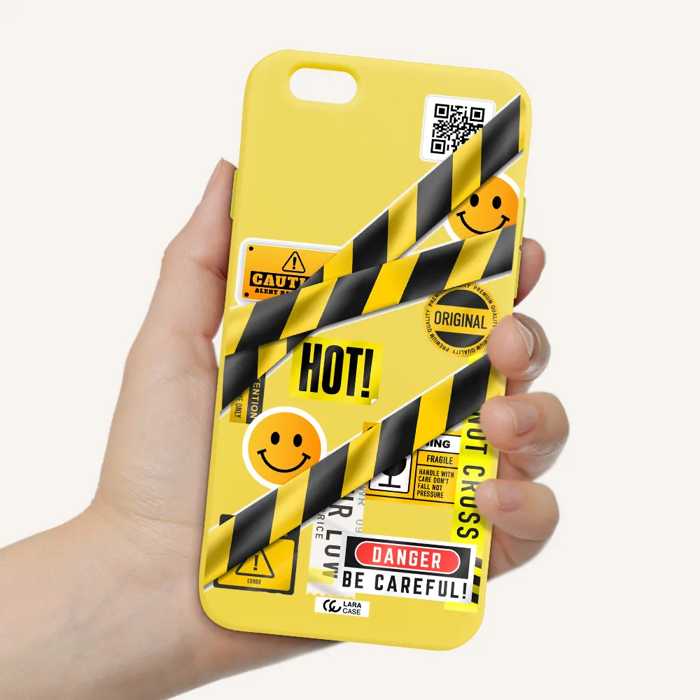 Be Careful Apple iPhone 6 Silicone canary yellow Case