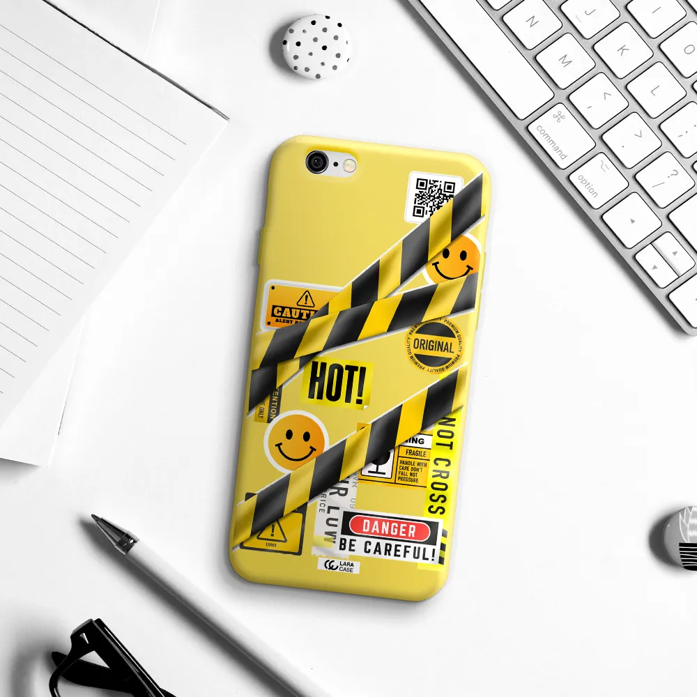 Be Careful Apple iPhone 6 Silicone canary yellow Case