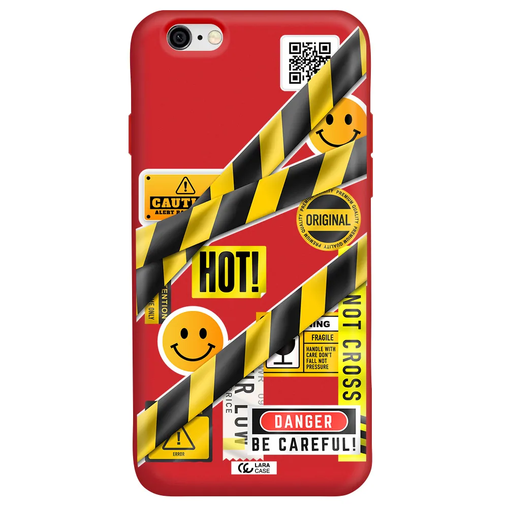 Be Careful Apple iPhone 6 Silicone Imperial Red Case