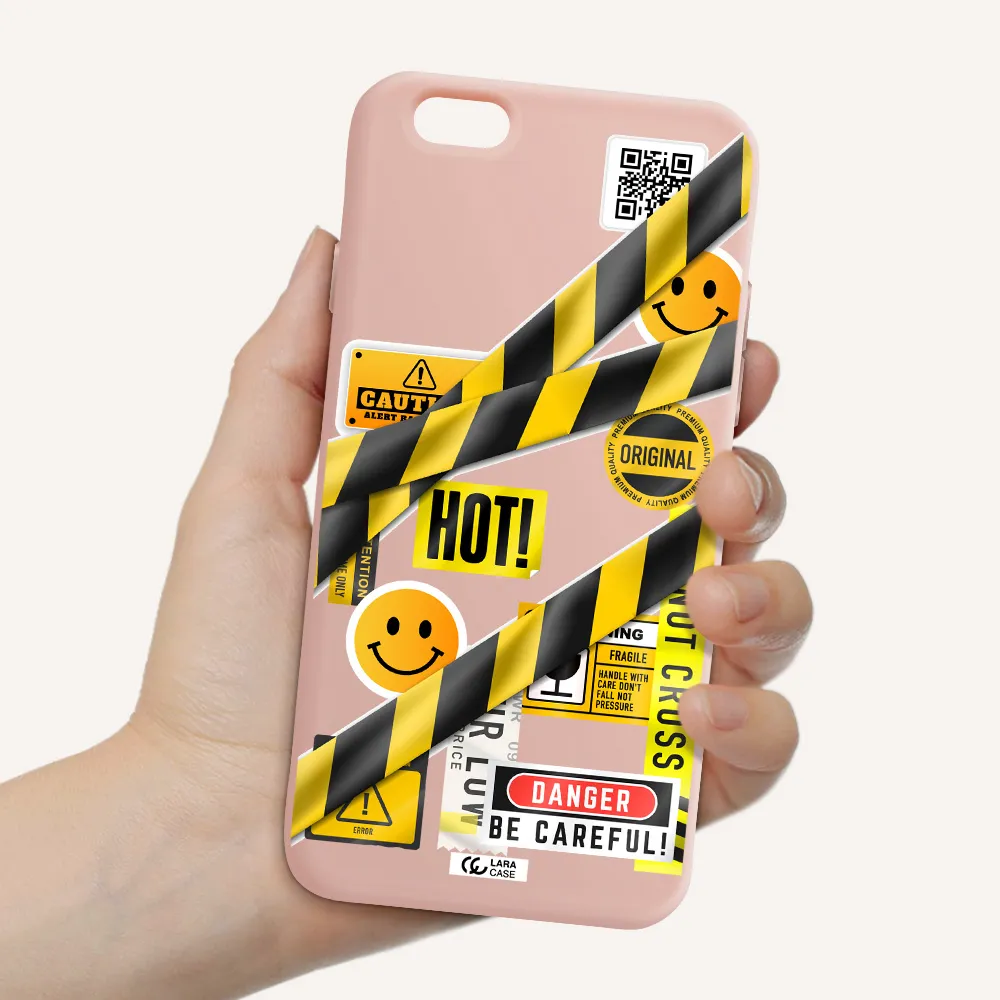 Be Careful Apple iPhone 6 Silicone pastel pink Case