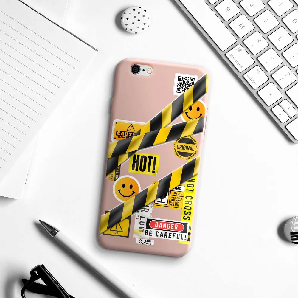 Be Careful Apple iPhone 6 Silicone pastel pink Case