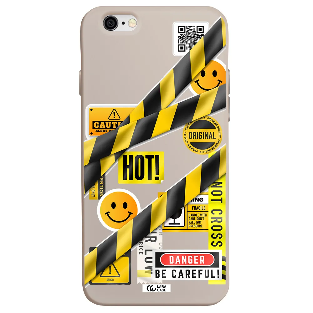 Be Careful Apple iPhone 6 Silicone Stone Case