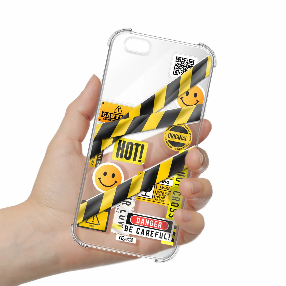 Be Careful Apple iPhone 6S Clear PC Case