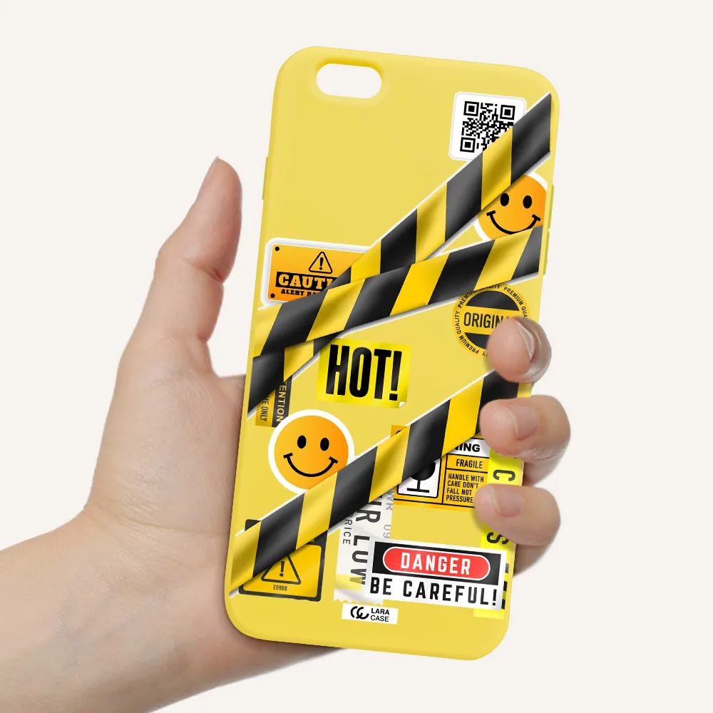 Be Careful Apple iPhone 6S Silicone canary yellow Case