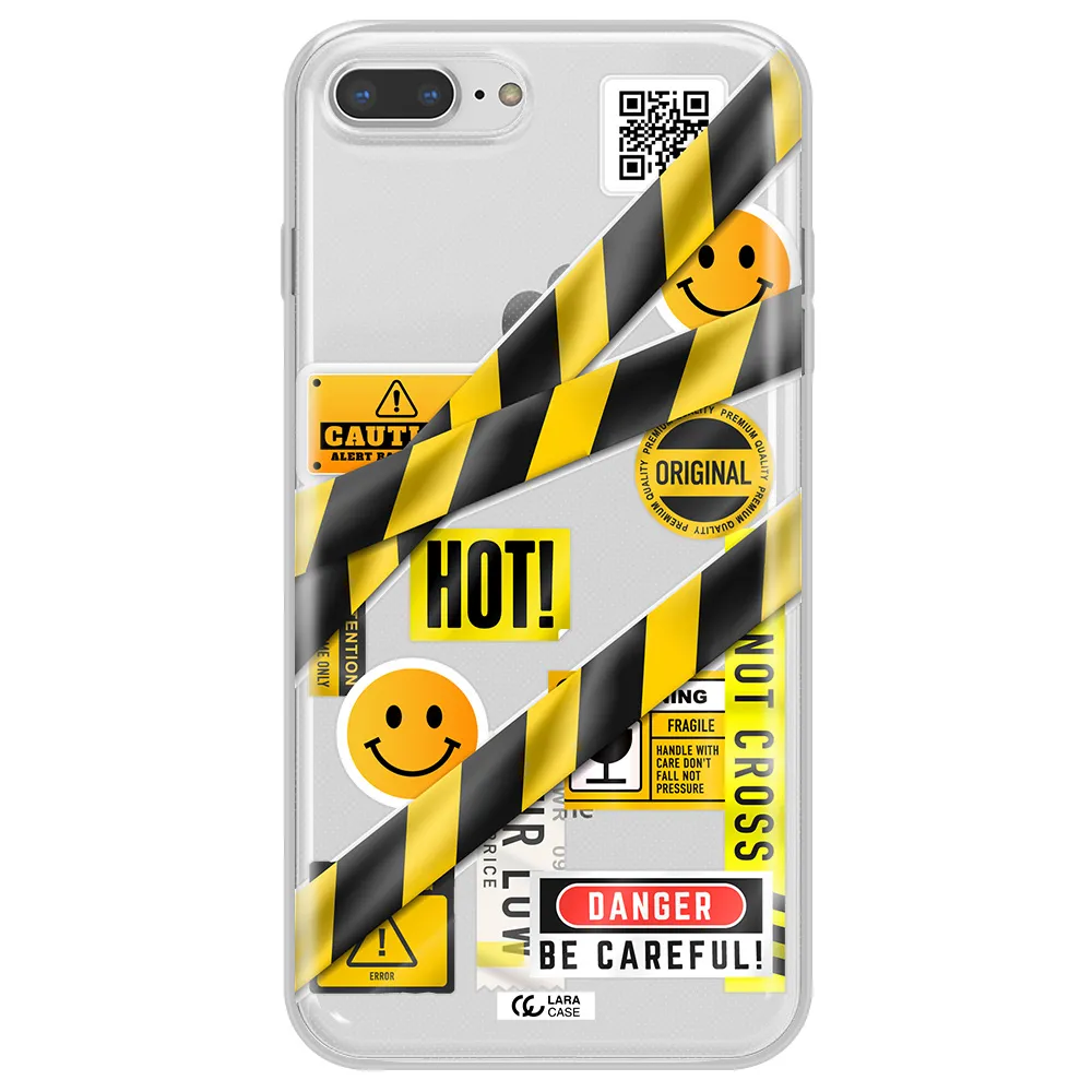 Be Careful Apple iPhone 7 plus Clear TPU Case