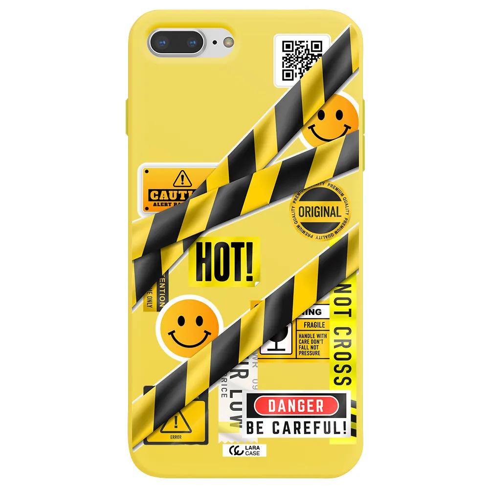 Be Careful Apple iPhone 7 plus Silicone canary yellow Case