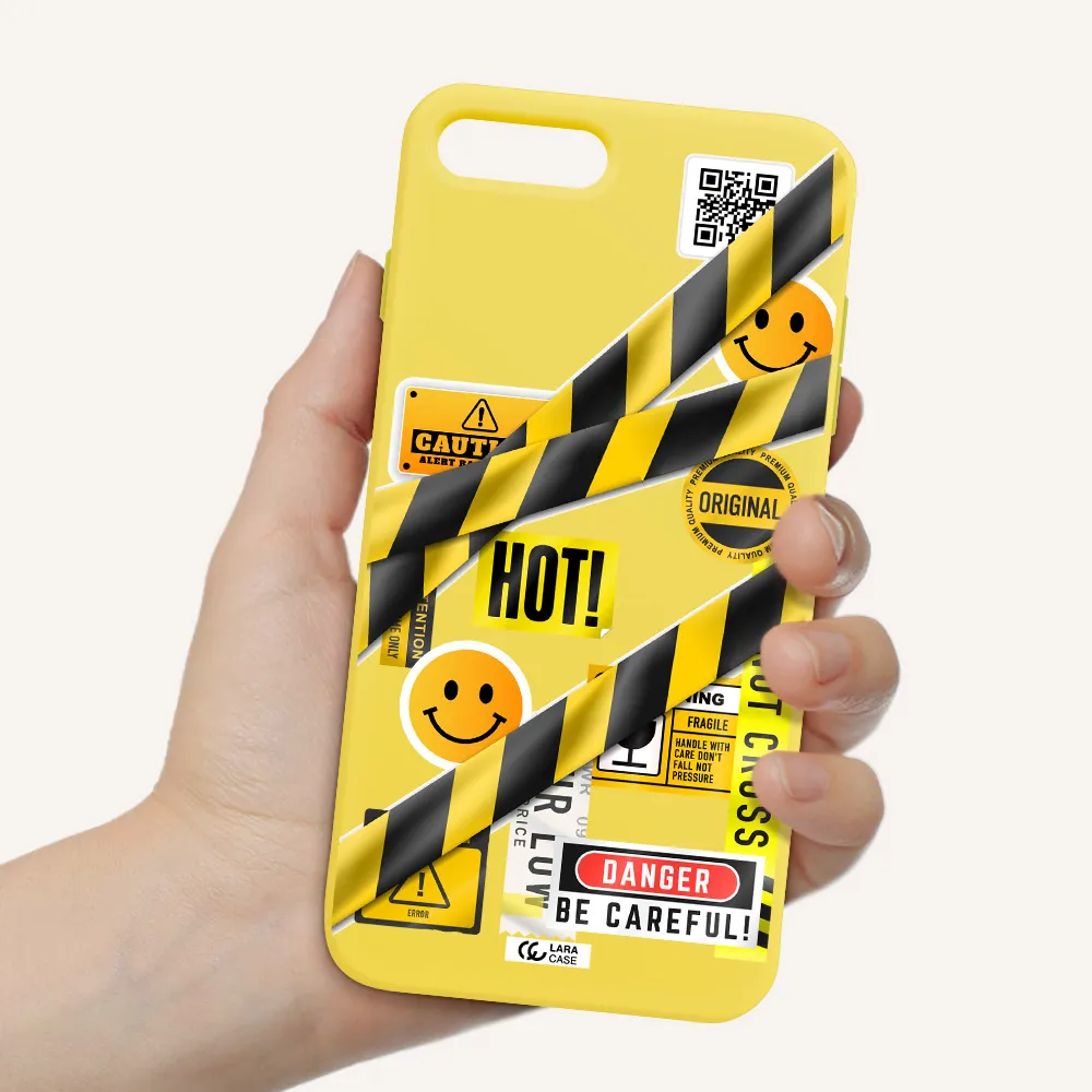 Be Careful Apple iPhone 7 plus Silicone canary yellow Case