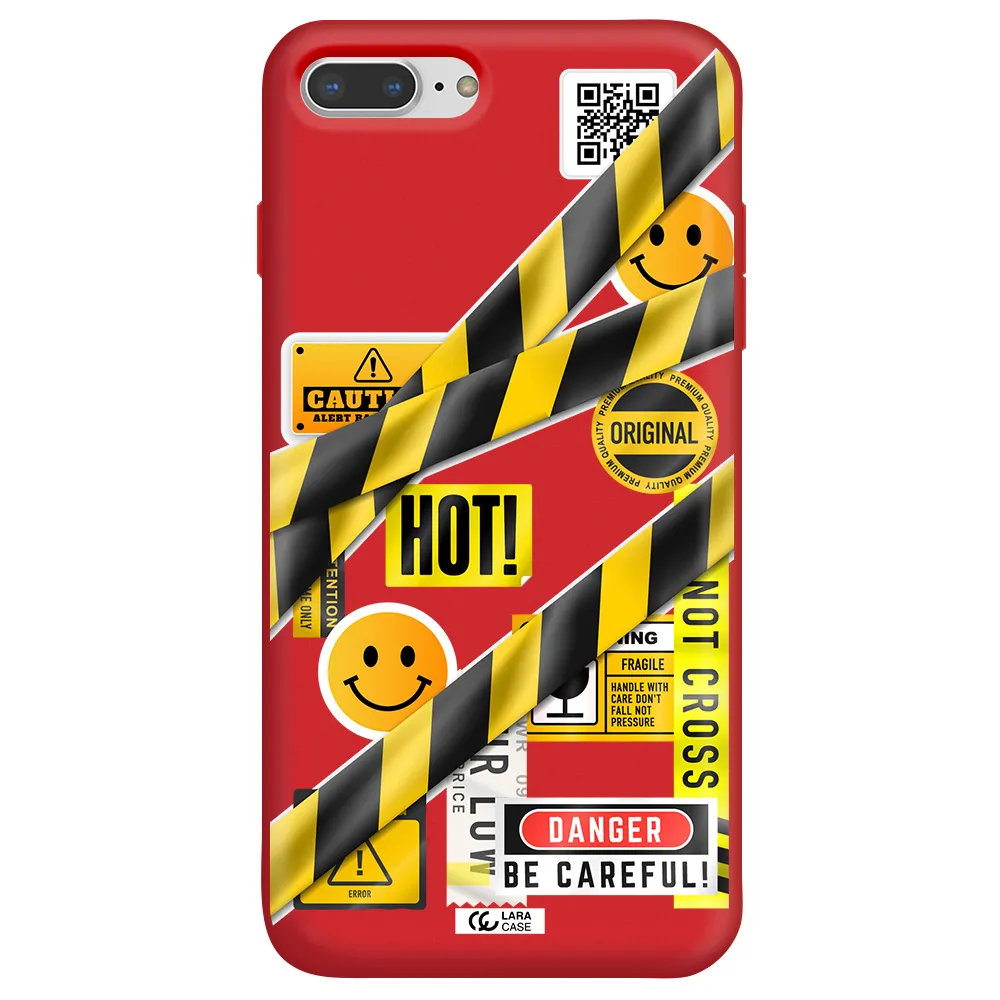 Be Careful Apple iPhone 7 plus Silicone Imperial Red Case