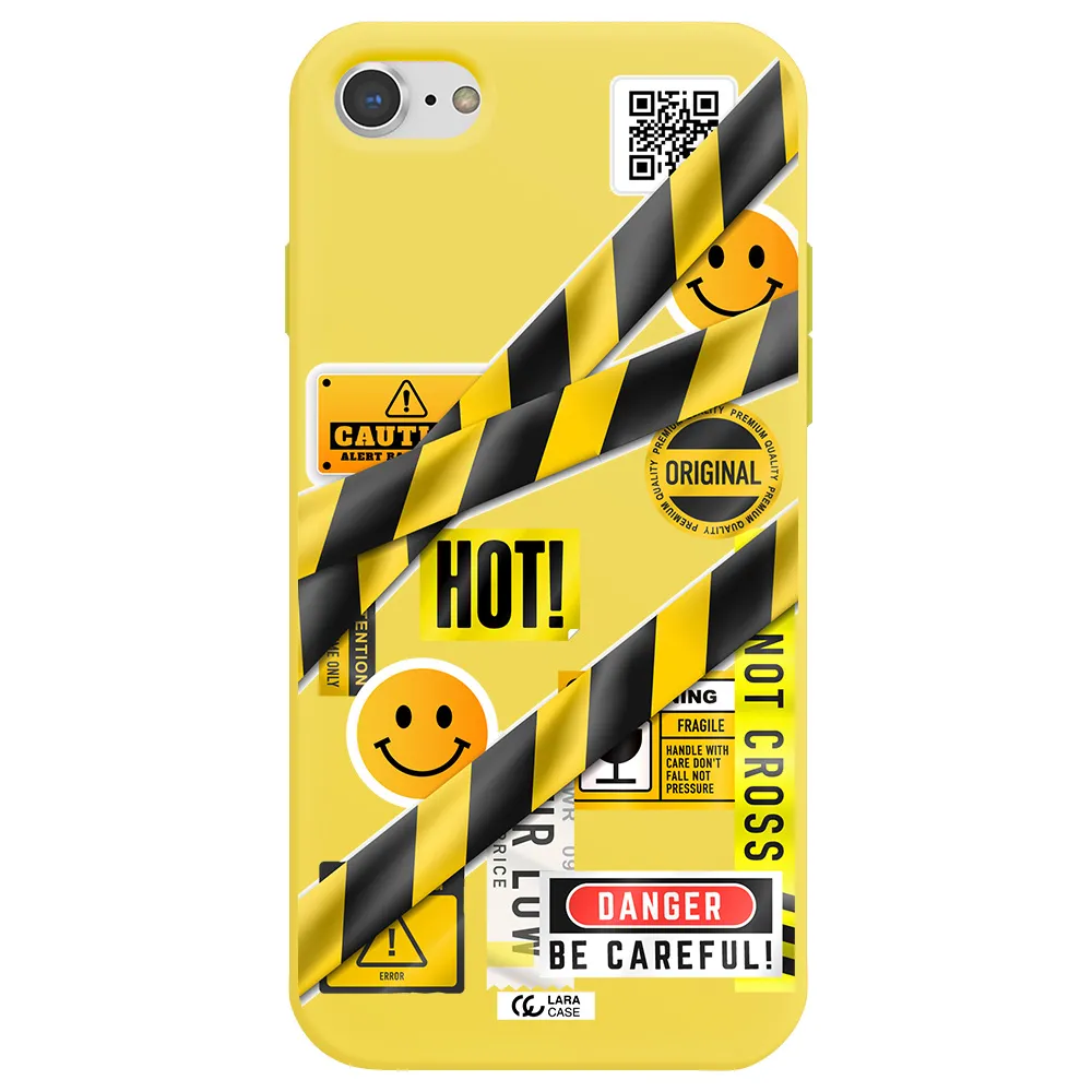 Be Careful Apple iPhone 7 Silicone canary yellow Case