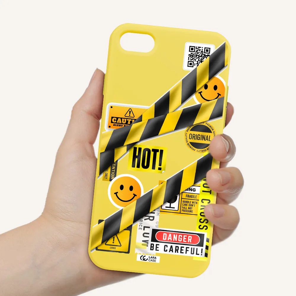 Be Careful Apple iPhone 7 Silicone canary yellow Case
