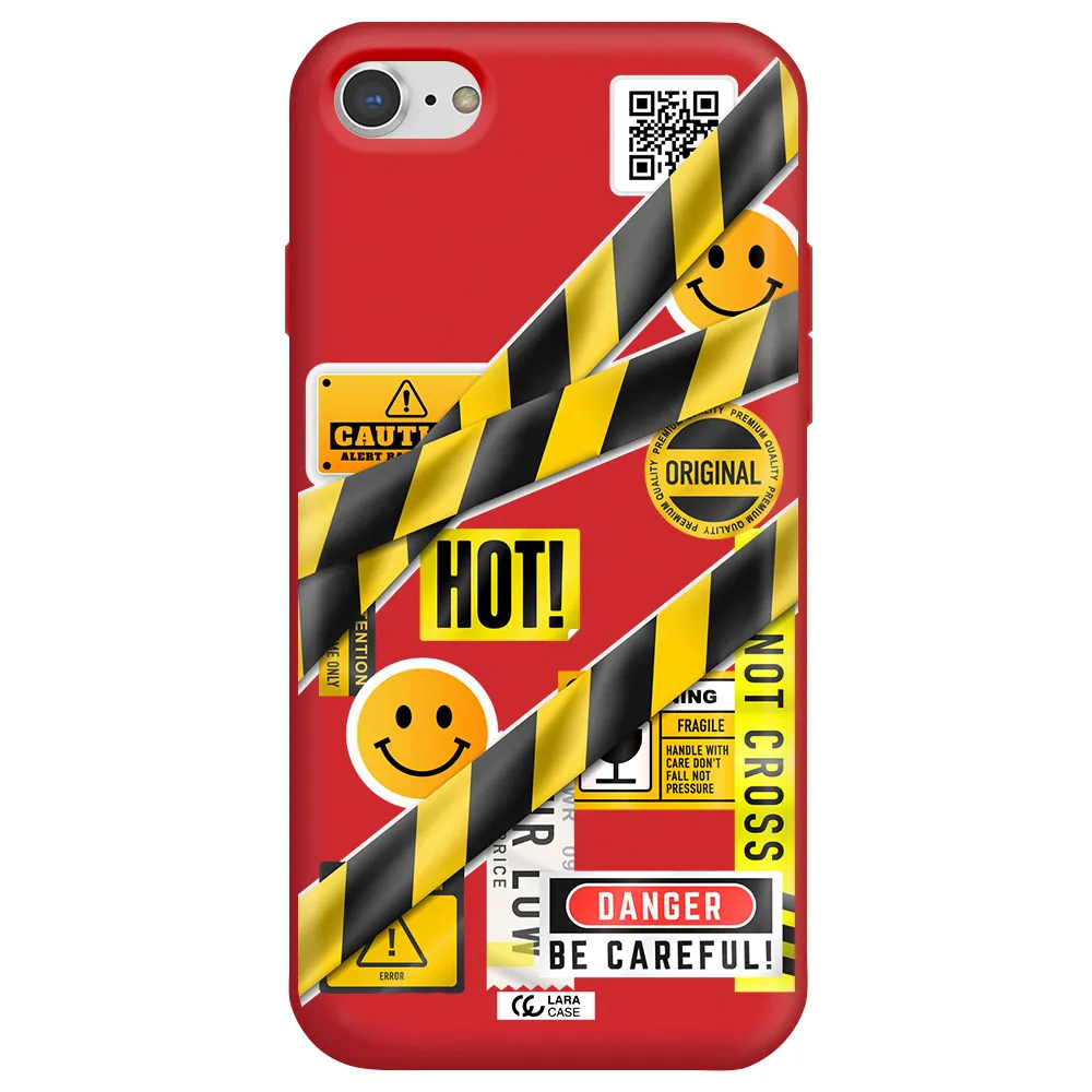 Be Careful Apple iPhone 7 Silicone Imperial Red Case