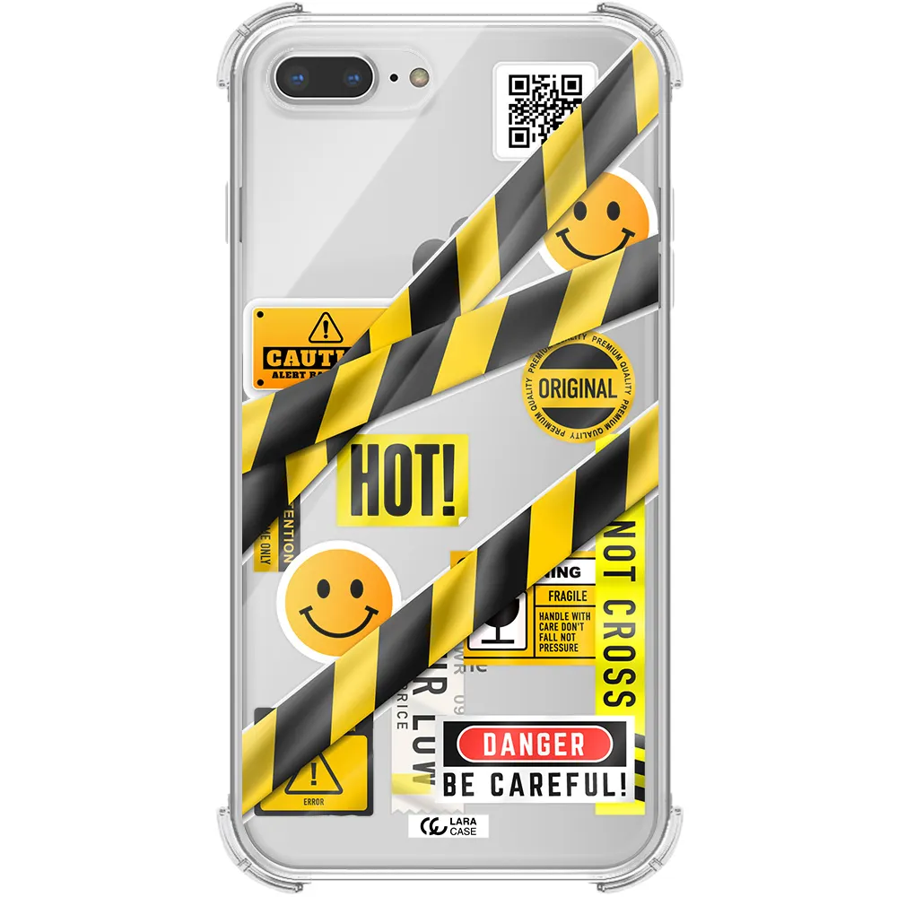 Be Careful Apple iPhone 8 plus Clear PC Case